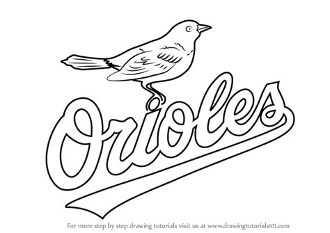 Learn How to Draw Baltimore Orioles Logo (MLB) Step by Step : Drawing ...