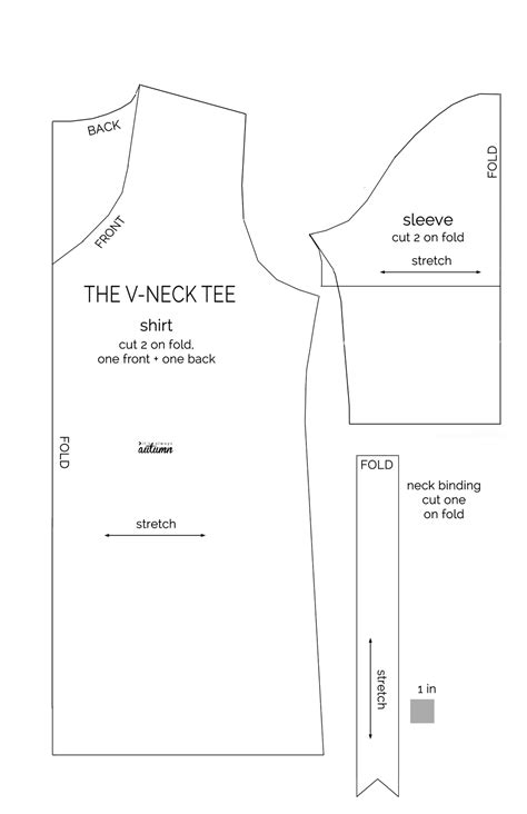 How to make a v-neck t-shirt {sewing pattern and tutorial} - It's ...