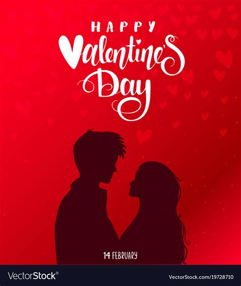 Couple red valentines day Royalty Free Vector Image