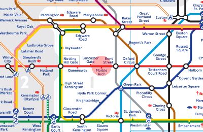 Marble Arch station map - London Underground Tube