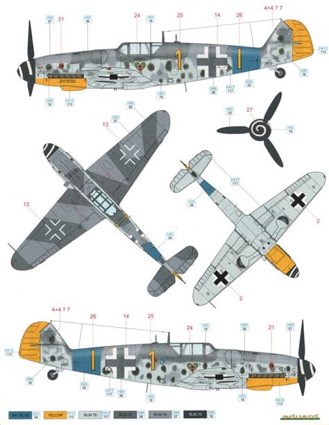 Bf 109G-6 JG 54 Color Profile Added Aircraft Painting, Aircraft Art ...