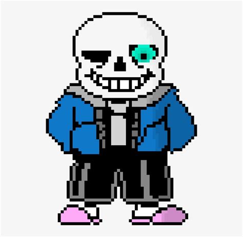 Sans Battle Sprite - Undertale Sans Pixel Art Grid Transparent PNG ...