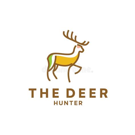 The Deer Logo Design Template Inspiration Stock Vector - Illustration ...