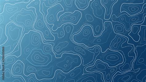 Blue background with map contour. Topographic vector wallpaper. Stock ...