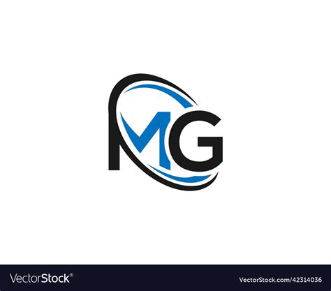 Creative letter mg logo design Royalty Free Vector Image