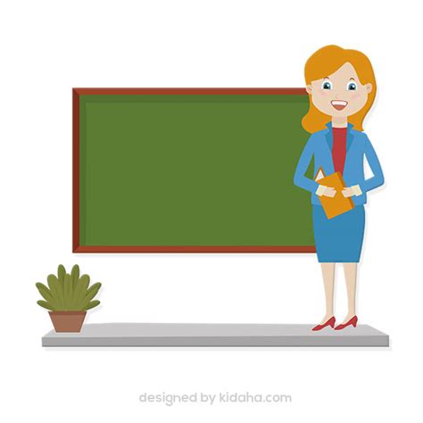 Teacher and blackboard background clipart – KIDAHA