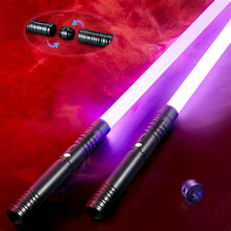 Buy Oomyeh2 in 1 Dueling Lightsaber Alloy Handle 15 Colors Light Saber ...