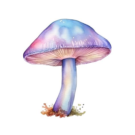 Mushroom Fungi Watercolor Clipart AI Generated 28192583 PNG