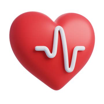 3d Icon Of Hospital Heart Health Care And Medical Concept, Heart, Pulse ...