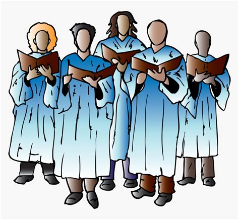 Gospel Choir Clip Art - Church Choir Clipart, HD Png Download - kindpng