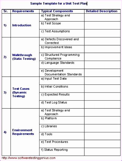 12 software Test Plan Template Excel - Excel Templates