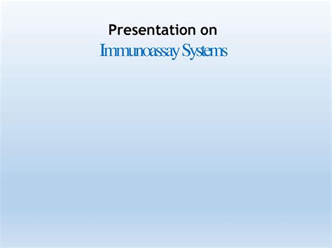 SOLUTION: Immunoassay types - Studypool