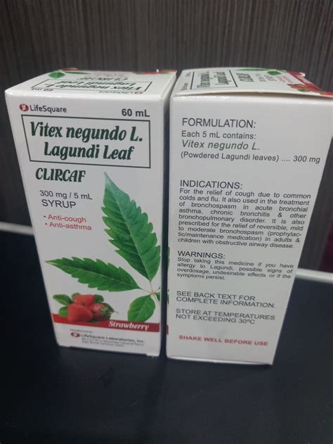 LAGUNDI Leaf CLIRCAF 300MG/5ML SYRUP (ANTI COUGH/ ANTI ASTHMA) | Lazada PH