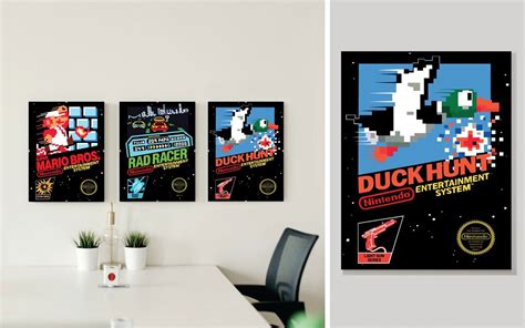 Retro NES Box Art Video Game Poster Print Duck Hunt Home Gift Game Room ...