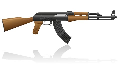 automatic machine AK-47 Kalashnikov vector illustration 513974 Vector ...