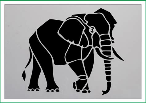 Printable Elephant Stencil