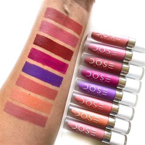 Dose of Colors Matte Liquid Lipstick Swatches - life by noosha