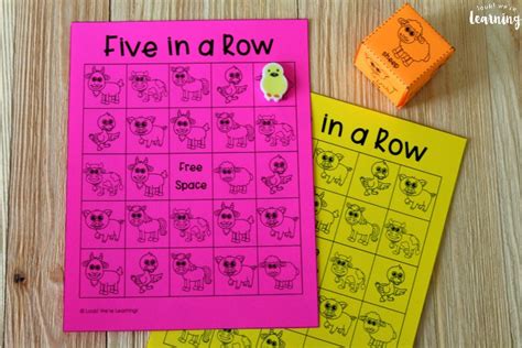 Five In A Row Printable Farm Game for Kids | LaptrinhX / News