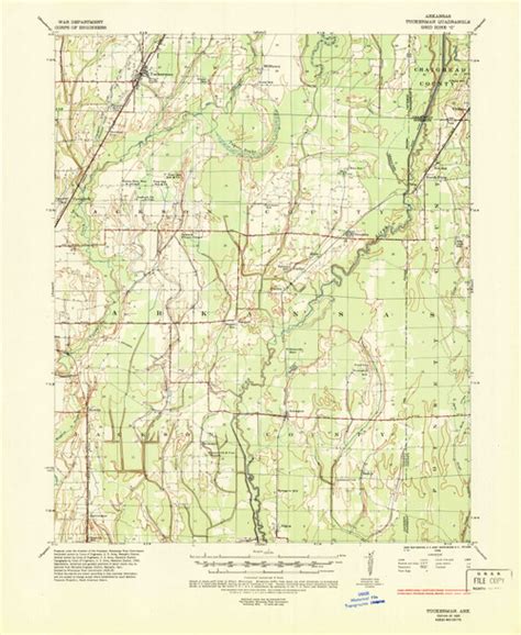 Tuckerman, Arkansas 1935 (1946) USGS Old Topo Map Reprint 15x15 AR Quad ...