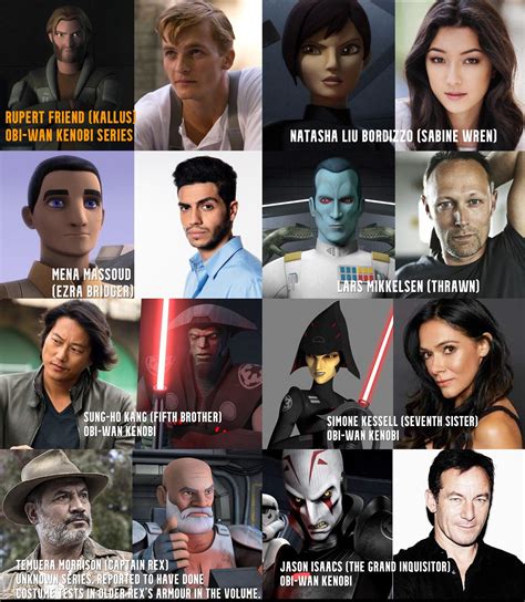 All rumoured castings of Rebels characters in live action thus far. : r ...