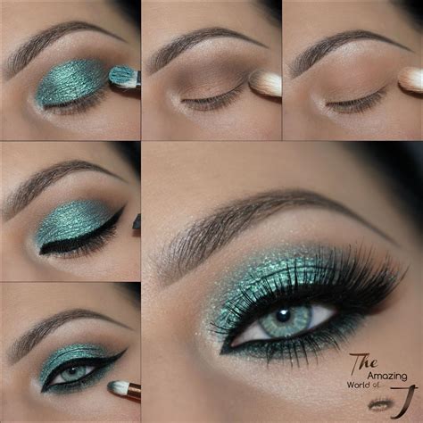 Green Eyeshadow makeup tutorial #Eyeshadows | Green makeup tutorial ...