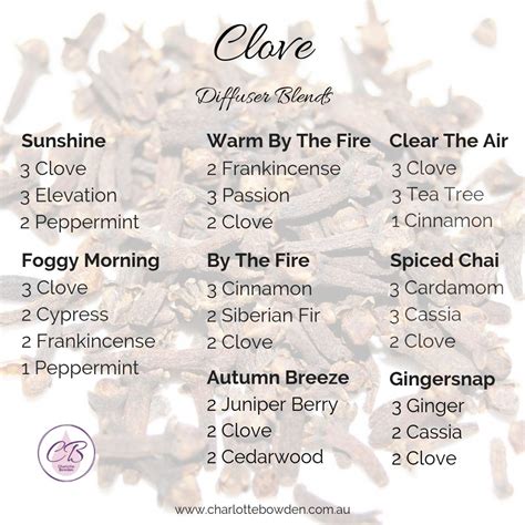 Clove diffuser blends | Clove essential oil, Essential oil roller ...