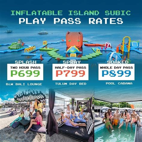 Inflatable Island Subic Whole day for 2 pax (Soaked), Tickets ...