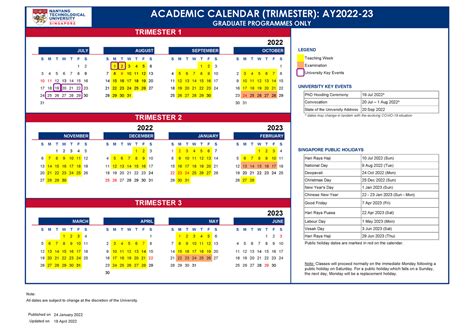 NTU-Academic-Calendar AY2022-23-(Trimester) - JULY AUGUST SEPTEMBER ...