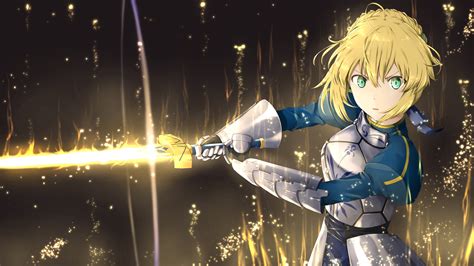 Saber readying Excalibur : Saber