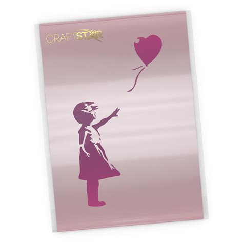 Banksy Balloon Girl Stencil - Reusable Laser Cut Template | CraftStar