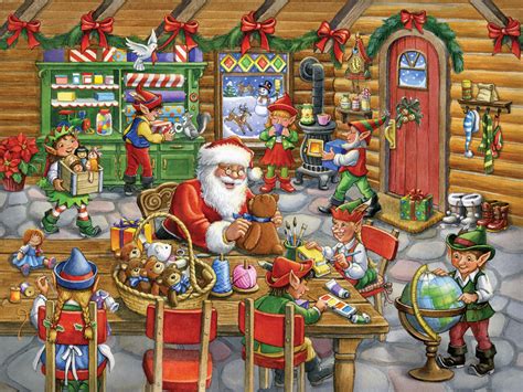 Santa's Workshop, 550 Pieces, Vermont Christmas Company | Puzzle Warehouse