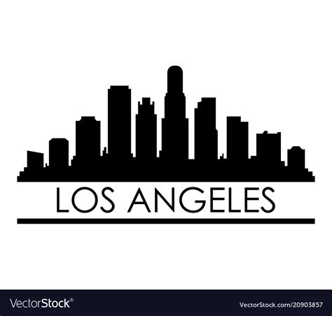 Los angeles skyline Royalty Free Vector Image - VectorStock