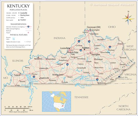 Kentucky Time Zone Map With Cities