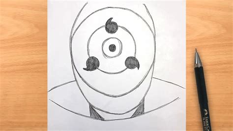 How to draw Obito Uchiha wearing a mask | Drawing tutorial step by step ...