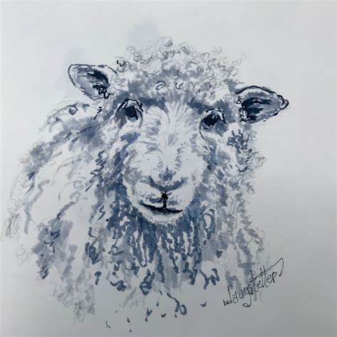 Animal Paintings by Deanna Jaugstetter: Sheep Painting, Farm Animal ...