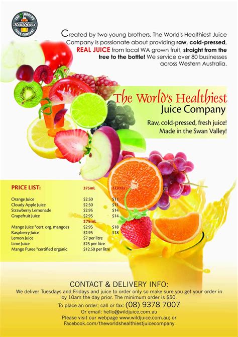 Entry #6 by webcloud9 for Design a Flyer for Juice Company | Freelancer