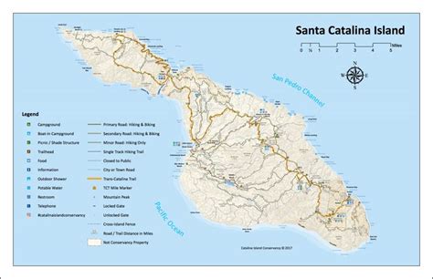 trans-catalina trail map 2017 | Catalina island, Hiking trails ...