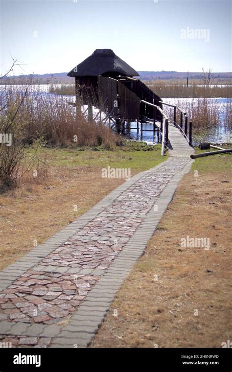 Birdwatching hideaway at Rietvlei Dam, Gauteng, South Africa Stock ...