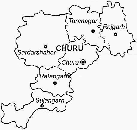 Churu Districts Guide Map Rajasthan- Churu District Tourism Information ...