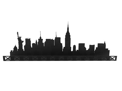 New York City Skyline Silhouette Illustration Skyline New York Png ...