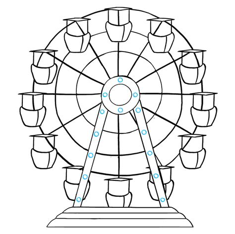 How to Draw a Ferris Wheel - Really Easy Drawing Tutorial