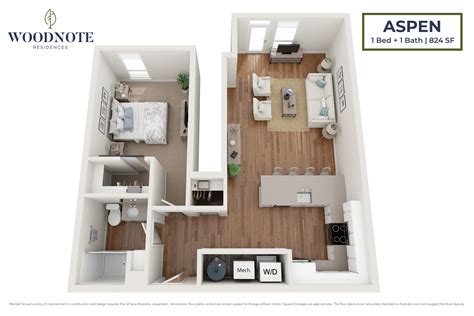 Aspen | 1 Bed Apartment | Woodnote Residences