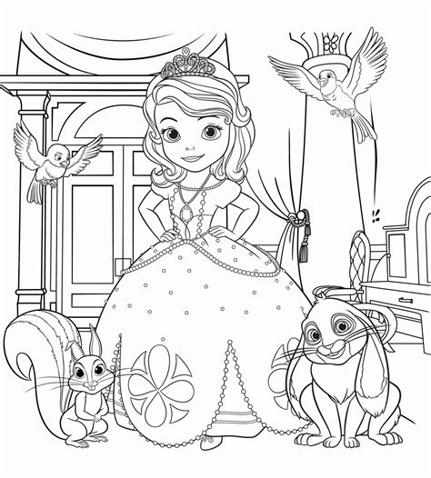 Printable Coloring Pages Sofia The First