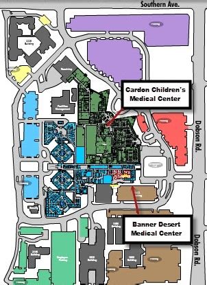 Banner Desert Hospital Map - Tourist Map Of English