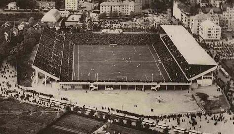 Rasunda Stadium, Solna, Stockholm, Sweden. Stadium used for the 1958 ...