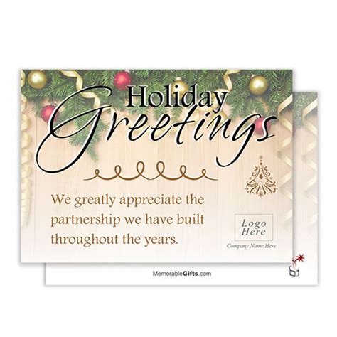 Holiday Greetings Corporate Holiday Card