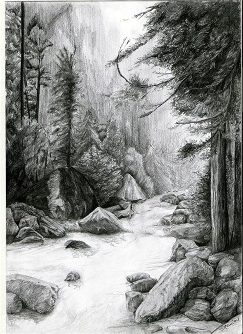 How To Draw A River With Pencil - This free beginners drawing lesson ...