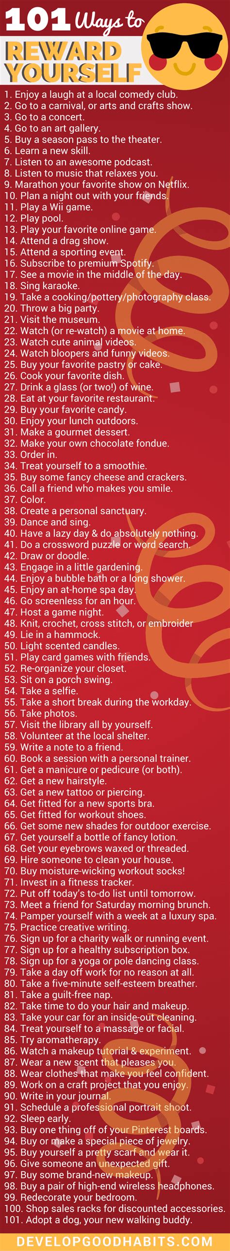 155 Ways to Reward Yourself for Completing a Goal or Task - Develop ...