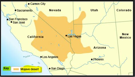 Location & Climate - Mojave Desert Biome