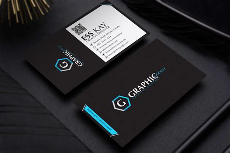 Free Modern Black Business Card Template Design